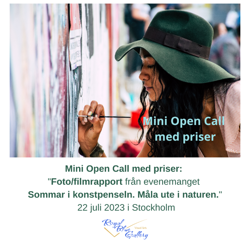 Registration form: Mini Open Call med priser: Foto/filmrapport från evenemanget Sommar i konstpenseln