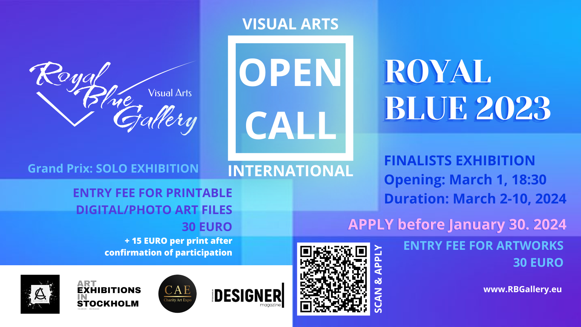 International Open Call for Visual Artists & Photographers: Royal Blue 2023