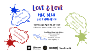 Love and love Mag Blue Exhibition Royal Blue Gallery Stockholm